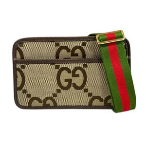 Gucci Jumbo GG Bag Shoulder Canvas Beige